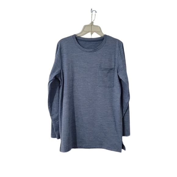 NEYOUQE Women's Size M Long Sleeve Lightweight Tunic Top Blue - Picture 3 of 13